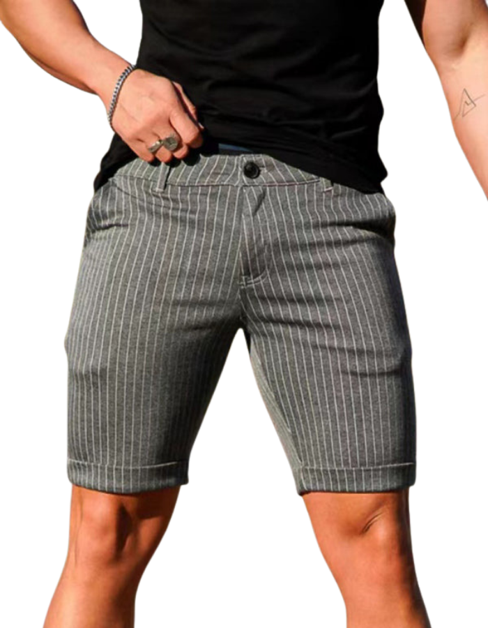 SHOPIQAT Men's Skinny Plaid Plus Size Casual Shorts - Premium from shopiqat - Just $7.200! Shop now at shopiqat
